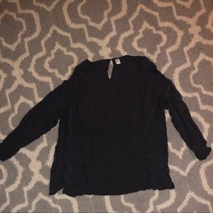 Gray Long Sleeve Blouse